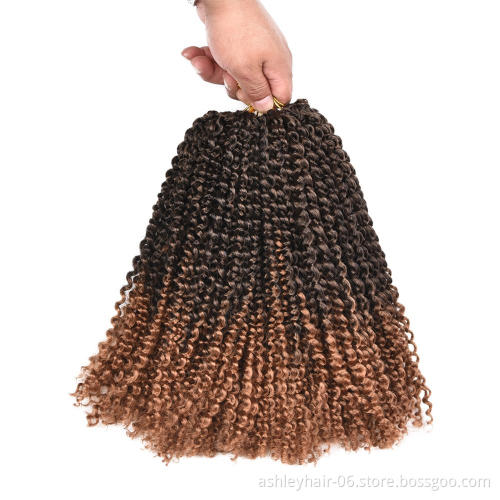 Wholesale 12 Inch Synthetic Pre-looped Afro Twist Crochet Braids Bob Marley Hair